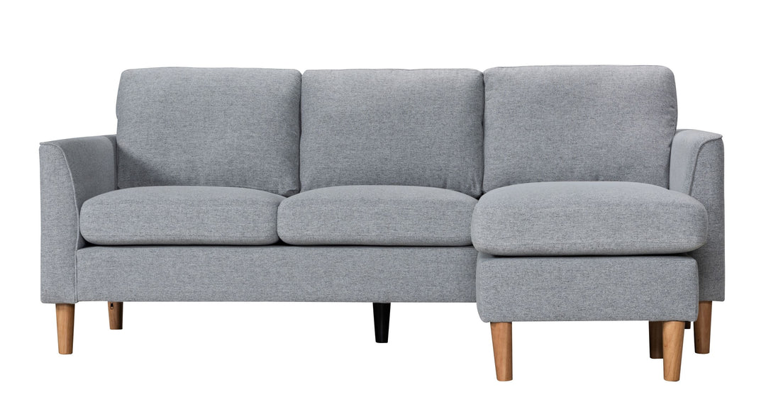 Monty 3 seater sofa chaise grey