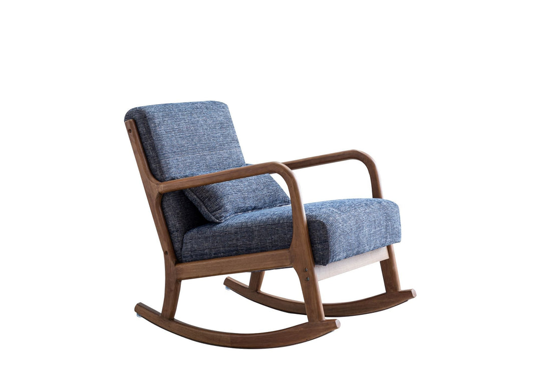 Inca chair with rock navy woven chenille