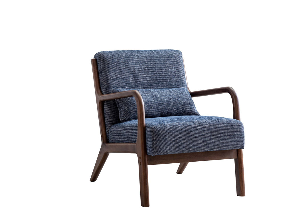 Inca chair static navy woven chenille