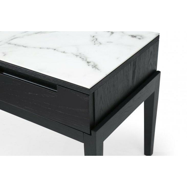 Hanson 1 drawer bedside with marble top